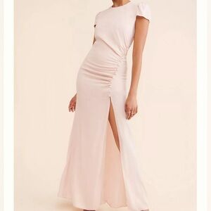 Awaylee Gathered Button Front Maxi Dress